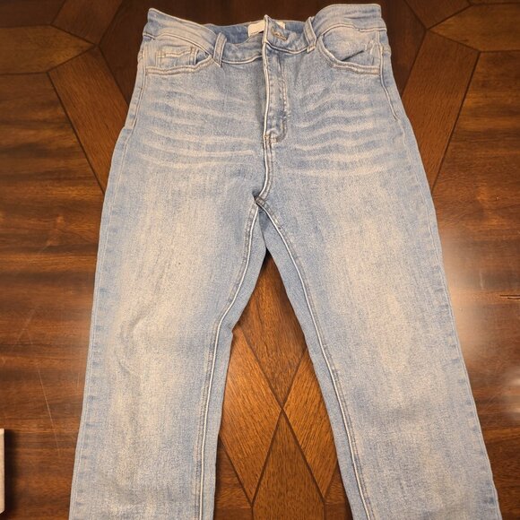 WOMENS VERVET LOS ANGELES DENIM LIGHT MEDIUM WASH JEANS WITH RAW HEM - Picture 7 of 7